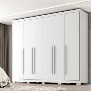 Imagem de Guarda-roupa Mdf 6 Portas 6 Gavetas Platinium - Zanzini