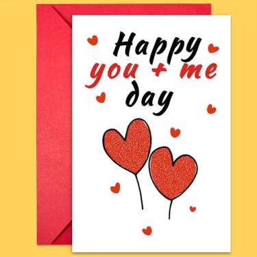 Imagem de Cartão engraçado de dia dos namorados com envelope em forma de coração em forma de balão cartões de aniversário para ela ele marido esposa namorado casal