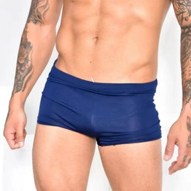 Imagem de Sunga Boxer Azul-escuro Premium Masculina Hana Rio Poliamida