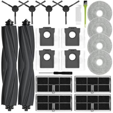 Imagem de Kit de acessórios para Dreame L10s Pro Ultra Heat, L10s Ultra Gen 2, X30 Ultra, Mova E30 Ultra Robot Vacuums Peças de reposição, 2 escovas principais, 4 escovas laterais, 4 filtros, 4 esfregões, 4