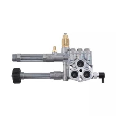 Imagem de aqxreight Cabeça da Bomba de Aço Inoxidável, Substituição Durável e Resistente à Ferrugem para Bombas SRMW, Com Flange de Montagem e Injetor de Detergente para RMW2G20 2.2G24 2G23B