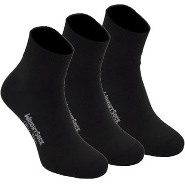 Imagem de Wrightsock Meias de corrida ultrafinas para homens e mulheres - Meias de atletismo com regulação de umidade - Feito nos EUA, Preto, XG