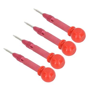 Imagem de Acouto Conjunto de Perfurador Central Ferramenta Perfuradora Automática para Metal, Madeira, Vidro e Muito Mais - 7 Peças, 5 pol. e Punho Confortável, Azul (Vermelho)