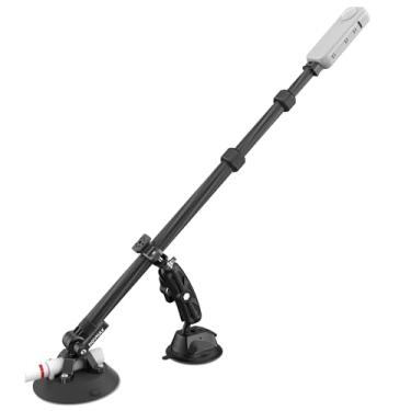 Imagem de Movmax Kit de sucção para carro com bastão de selfie invisível, compatível com Insta360 x5, x4, x3, x2, GoPro Max DJI OSMO 360, bastão de fibra de carbono ajustável, suporte de carro no para-brisa