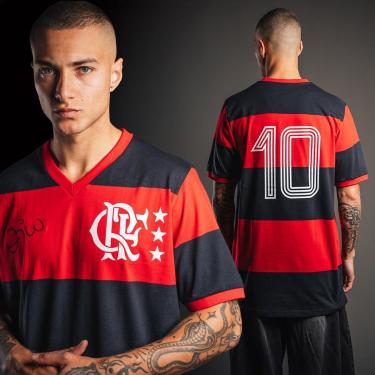 Imagem de Camisa Flamengo Zico Retrô Libertadores Masculina Oficial-Masculino