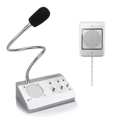 Imagem de LiwCho Intercomunicador de janela de duas vias, sistema de alto-falante de janela, microfone de intercomunicação anti-interferência. Para negócios, banco, escritório, hospital, balcão, loja, estação