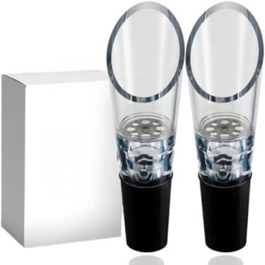 Imagem de Bico de aerador de vinho premium (pacote com 2) – Melhora o sabor e o aroma, design sem gotejamento – Presente ideal para amantes de vinho