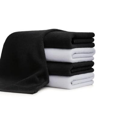 Imagem de Kit 4 Toalhas Profissionais 100% Algodão 40x65cm – Salão, Barbearia e Manicure (4 TOALHAS SALAO PRETA)