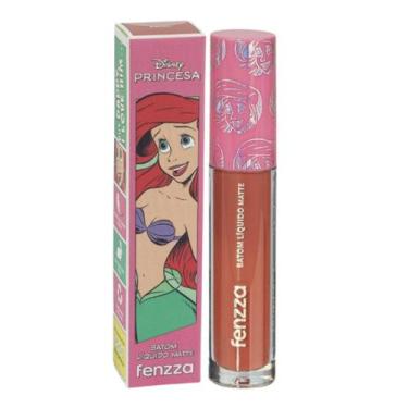 Imagem de Batom Líquido Matte Fenzza Disney Princesa Ariel Dis108 - Fenzza Makeu