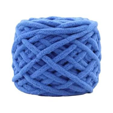 Imagem de Fio De Tricô Chenille Macio 100g, Algodão E Lã Para Tricô Manual De Ca