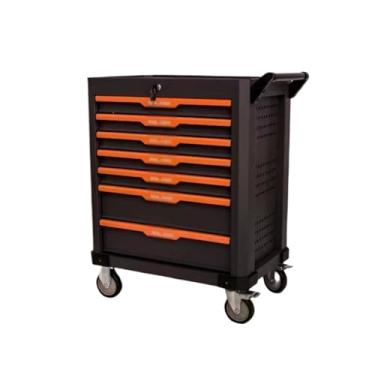 Imagem de Carrinho de ferramentas de rolamento de 7 gavetas com trava, organizador de ferramentas de reparo doméstico, caixa de ferramentas de rolamento sobre rodas, caixa organizadora de ferramentas para