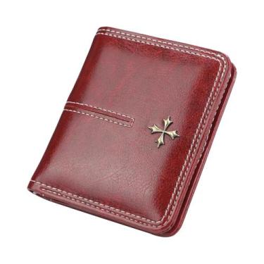 Imagem de Carteira Feminina Curta De Moda Com Múltiplos Cartões E Porta-Moedas E