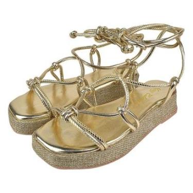Imagem de Sandália Feminina Papete de Amarrar Rasteira Flatform-Feminino