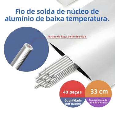 Imagem de Varetas De Soldagem De Alumínio De Baixa Temperatura Com Fluxo Interno