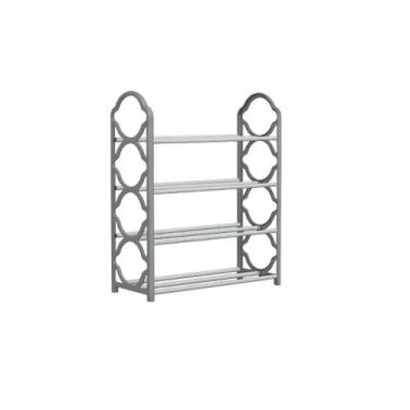 Imagem de Estante Organizador 4 Andar Gray Movel Calçados Lavanderia Sapato Escr