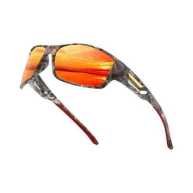 Imagem de Óculos De Sol Esportivos Polarizados Unissex Com Armação Camuflada Mul