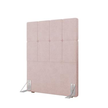 Imagem de Cabeceira Solteiro 90cm Boucle Estofada Design Moderno para Quarto Linea Rosa