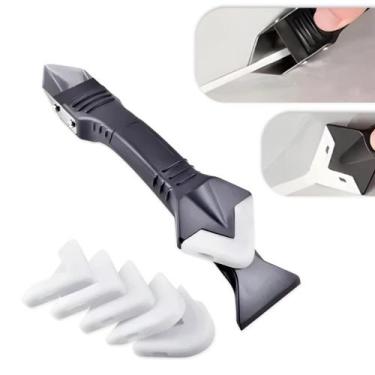 Imagem de Espátula Removedor de Silicone e Rejunte 3 em 1 Raspador Calafetagem -