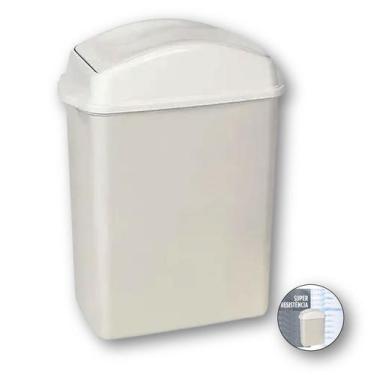 Imagem de Lixeira 8,8 Litros Cesto De Lixo Plástico Com Tampa Basculante Cozinha