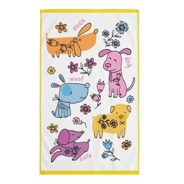 Imagem de Toalha de Banho Infantil Teka Candy Cachorrinhos