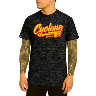Imagem de (LANÇAMENTO) Camisa Cyclone Light Assinatura Vintage, Mescla preto, P