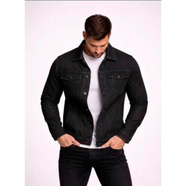 Imagem de Jaqueta Jeans Masculino Slim Black Estilosa E Casual 0689 - Alianza, B