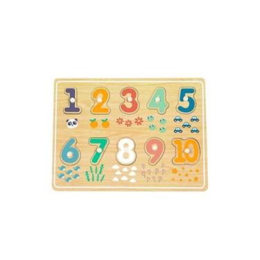 Imagem de Brinquedo Educativo Encaixe com Pinos Números - Hi Pando