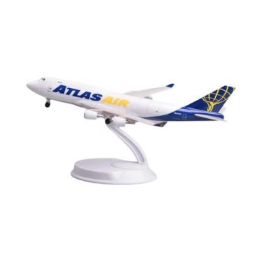 Imagem de Modelo De Avião De Carga ATLAS AIR B747 Em Escala 20cm Com Aberturas F