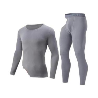 Imagem de Conjunto De Calças Térmicas De Manga Longa Para Homens, Casual De Outo