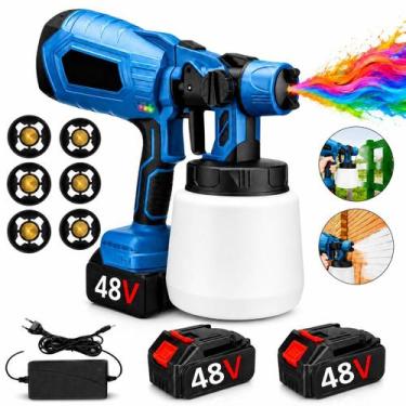 Imagem de Pistola Elétrica Pintura 48V Bivolt 1000 ML Pró 2026 1800W 6 Bicos Pul