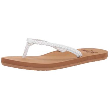 Imagem de Roxy Sandália de dedo costas para meninas, Branco 20, 1 Little Kid