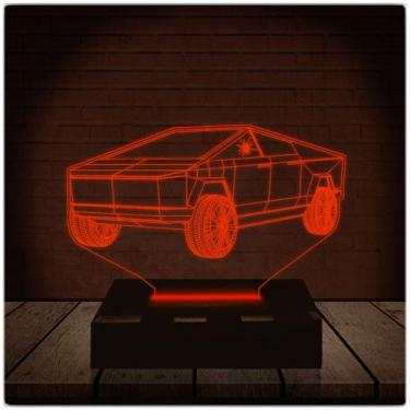 Imagem de Luminária Led Abajur  3D  Carro 3 - Rb Criações
