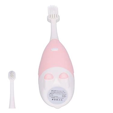 Imagem de Escova de dentes elétrica para bebês, escova de dentes à prova d'água para crianças para bebê para escova de dentes para crianças (rosa)
