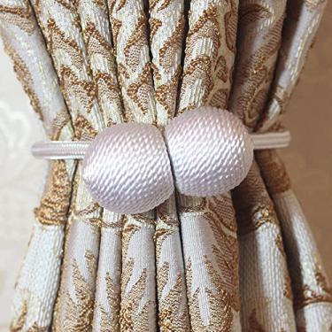 Imagem de Cortina magnética prendedor de gravata fivela prendedor de cortina haste para decoração de casa acessórios decorativos, branco, 1 peça