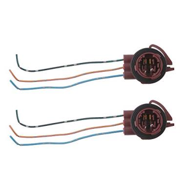 Imagem de GLL 2 peças Stradard 3157 3156 lâmpadas de LED suporte de soquete automotivo plástico à prova d'água seta traseira freio base arnês conectores pré-fiação soquetes