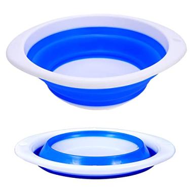 Imagem de Bacia de lavagem dobr¨¢vel dobr¨¢vel,bacia de rosto port¨¢til leve multiuso, bacia dobr¨¢vel para viagem, banheira de lavagem de pratos e pia de RV(Small: 23*20*7cm), Bacia dobr¡§¡ével port¡§¡étil multi