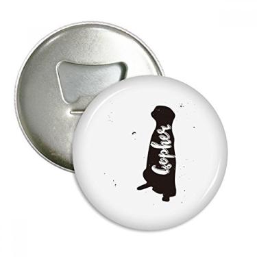 Imagem de Girafa Abridor de Garrafas Animal Preto e Branco Emblema Multifuncional