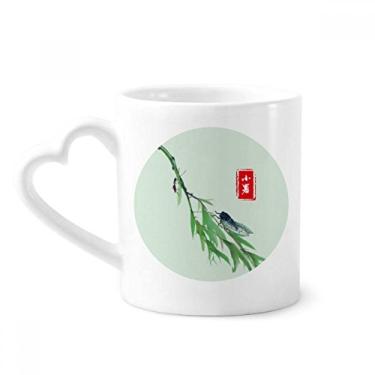 Imagem de Caneca Circlar leve calor vinte e quatro termos solares caneca café cerâmica copo de coração de vidro