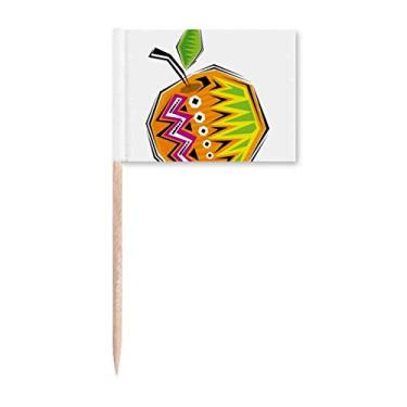 Imagem de Ilustração de elementos culturais mexicanos de comida amarela bandeiras de palito marcador decoração de festa