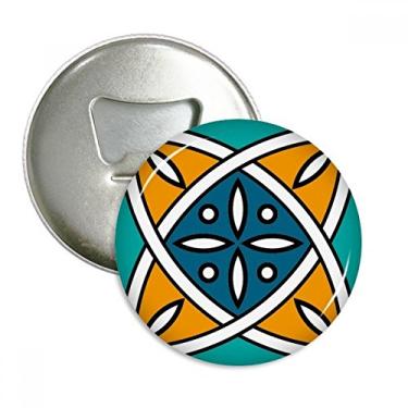 Imagem de Imã de geladeira com estampa abstrata geométrica estilo marroquino, emblema multifuncional