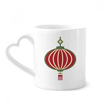 Imagem de Caneca com estampa de lanterna China café cerâmica copo de coração de vidro