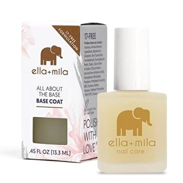Imagem de ella+mila Tudo sobre a base – esmalte para unhas – camada de base de enchimento de longa duração – Cuidados com as unhas que ajudam a suavizar e preencher as unhas naturais (13,3 ml)