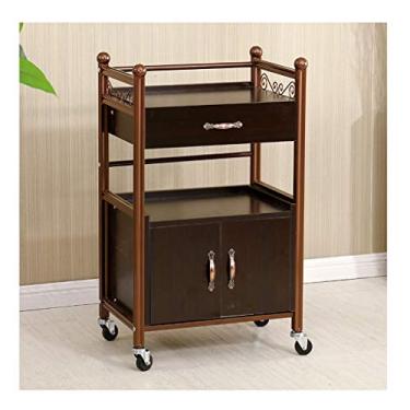 Imagem de KIZQYN Suporte de impressora Pasta de arquivos móvel Suporte de impressora sobre rodas, prateleiras de armazenamento de estante, suporte de impressora com impressora de mesa de armazenamento (Cor: B)