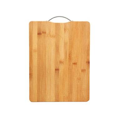 Imagem de Tábua de corte, tábua de corte de bambu para cozinha doméstica com 4 blocos de corte de vários tamanhos com alça tábua retangular para carne e legumes (cor: 32x22x1,8 cm/12,59x8,66x0,7 pol.) little