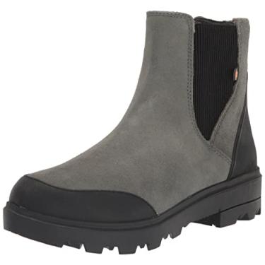 Imagem de BOGS Bota de chuva feminina Holly Chelsea de couro, Cinza verde, 8.5