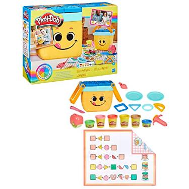 Imagem de Play-Doh Picnic Shapes Starter, conjunto de massinha com 6 potes de massa de modelar e acessórios, presente para crianças a partir de 3 anos