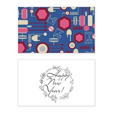 Imagem de Plugue de soquete padrão diagrama de circuito, ano novo, cartão de felicitações, mensagem de abençoamento presente