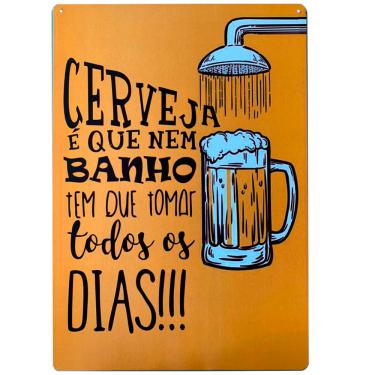 Imagem de Placa Decorativa Mdf Cerveja é que nem banho