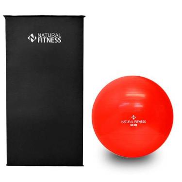 Imagem de Kit Colchonete Academia+ Bola Suíça Pilates E Ginástica Treinamento 55