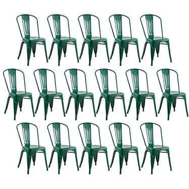 Imagem de Loft7, Kit 16 cadeiras Iron Tolix design industrial Verde escuro